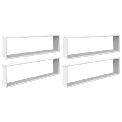 vidaXL Étagères cubes 4 pcs Blanc 100x15x30 cm Bois d'ingénierie