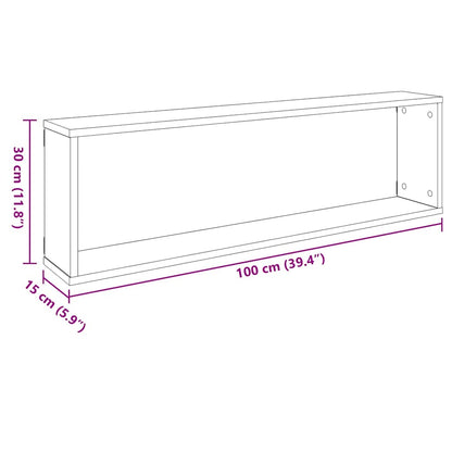 vidaXL Étagères cubes 4 pcs Blanc 100x15x30 cm Bois d'ingénierie