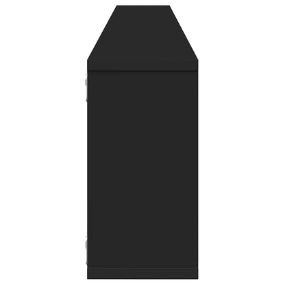 vidaXL Étagères cubes 2 pcs Noir 100x15x30 cm Bois d'ingénierie