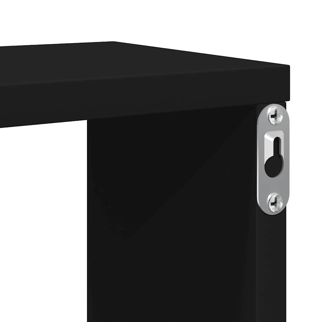 vidaXL Étagères cubes 2 pcs Noir 100x15x30 cm Bois d'ingénierie