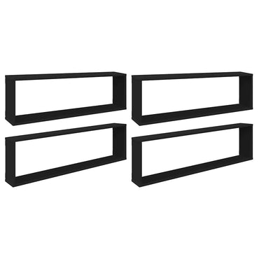 vidaXL Étagères cubes 4 pcs Noir 100x15x30 cm Bois d'ingénierie