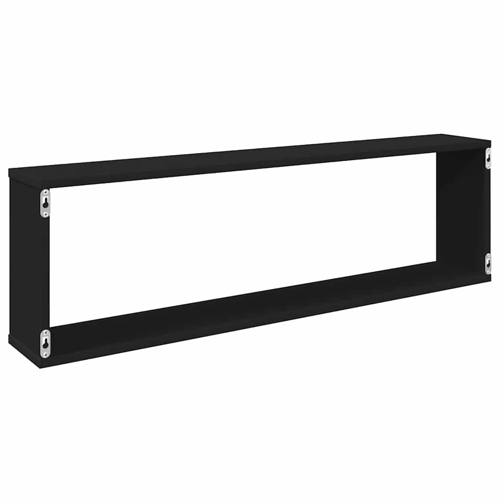 vidaXL Étagères cubes 4 pcs Noir 100x15x30 cm Bois d'ingénierie