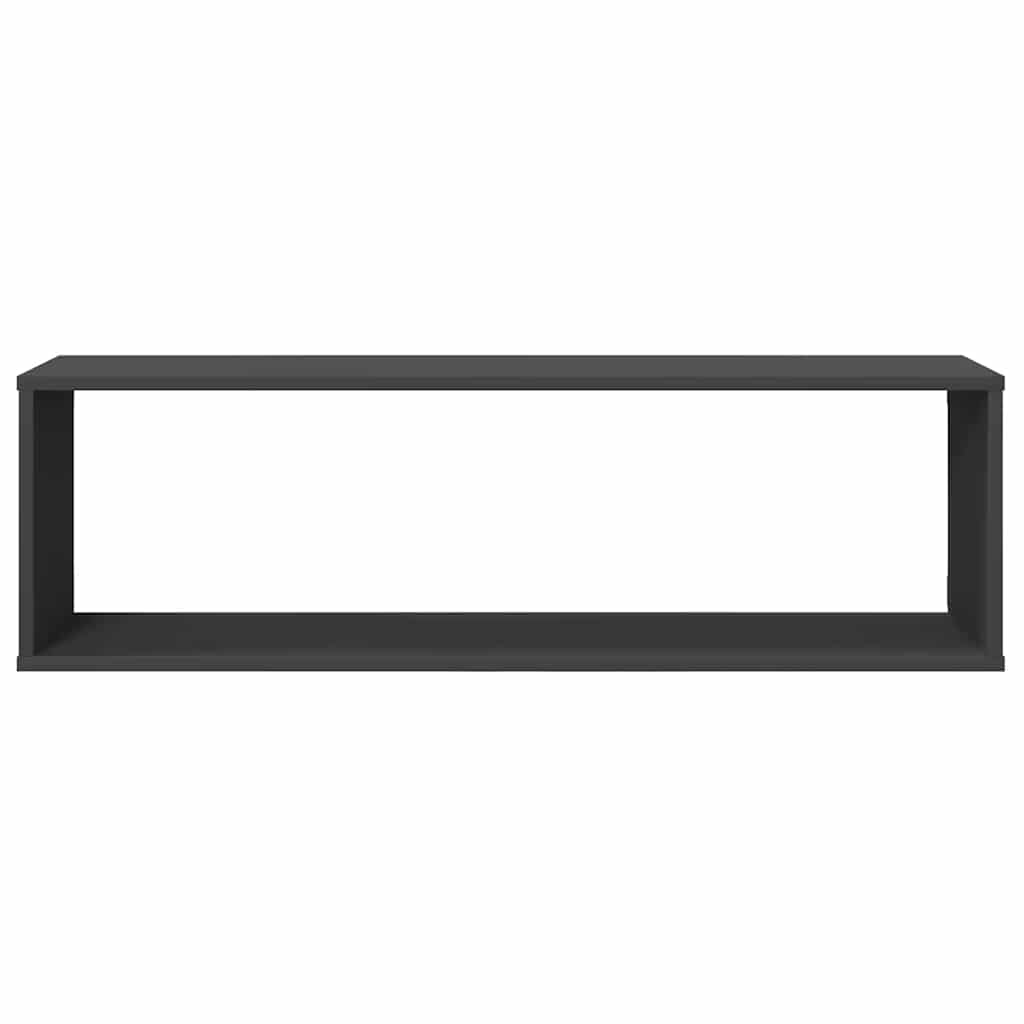 vidaXL Étagères cubes 2 pcs Gris 100x15x30 cm Bois d'ingénierie