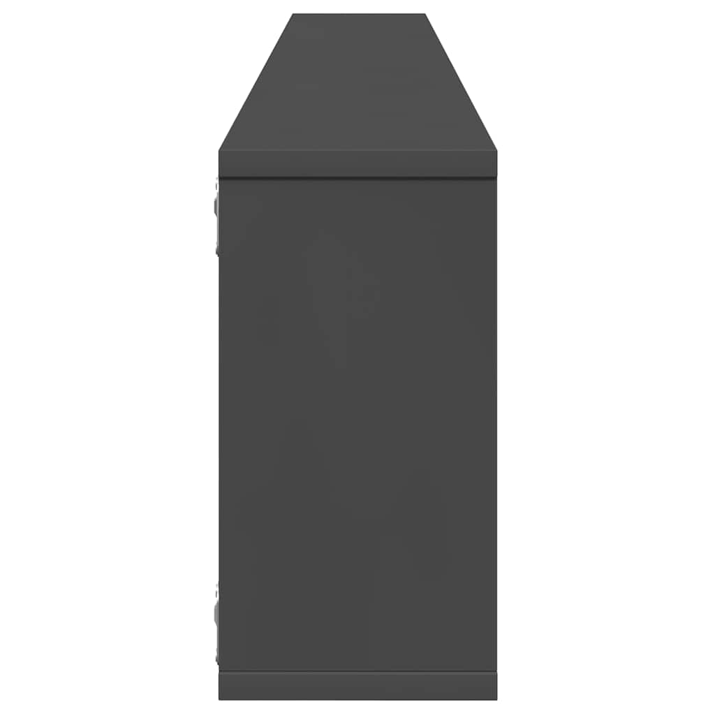 vidaXL Étagères cubes 2 pcs Gris 100x15x30 cm Bois d'ingénierie