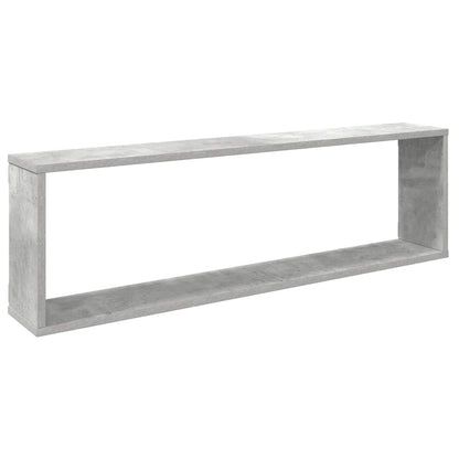 vidaXL Étagères cubes 2 pcs Gris béton 100x15x30 cm Bois d'ingénierie