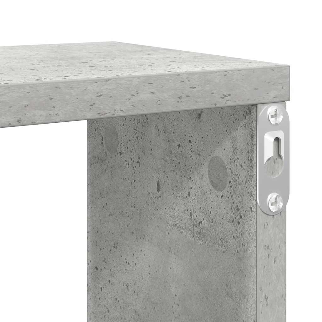 vidaXL Étagères cubes 2 pcs Gris béton 100x15x30 cm Bois d'ingénierie