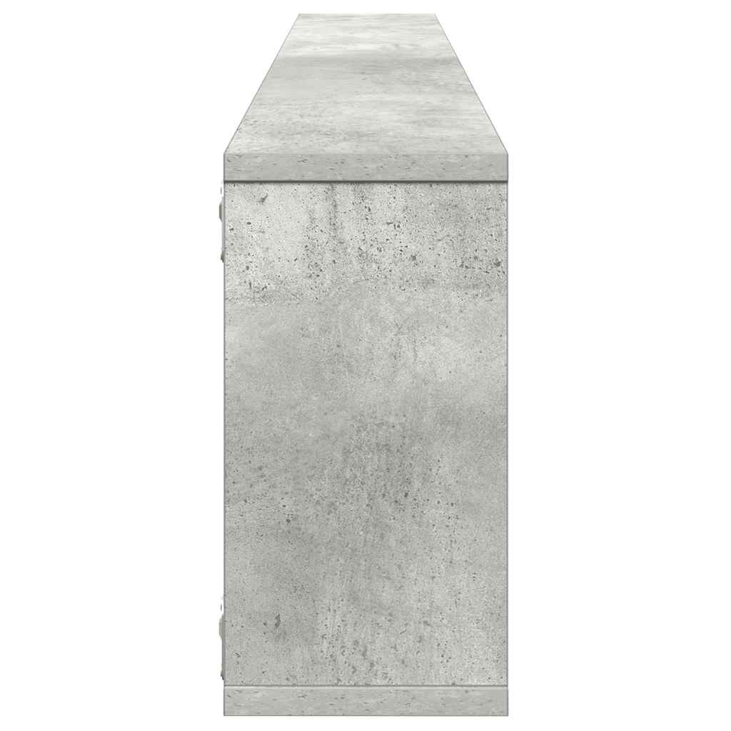 vidaXL Würfelregale 4 Stk. Betongrau 100x15x30 cm Holzwerkstoff