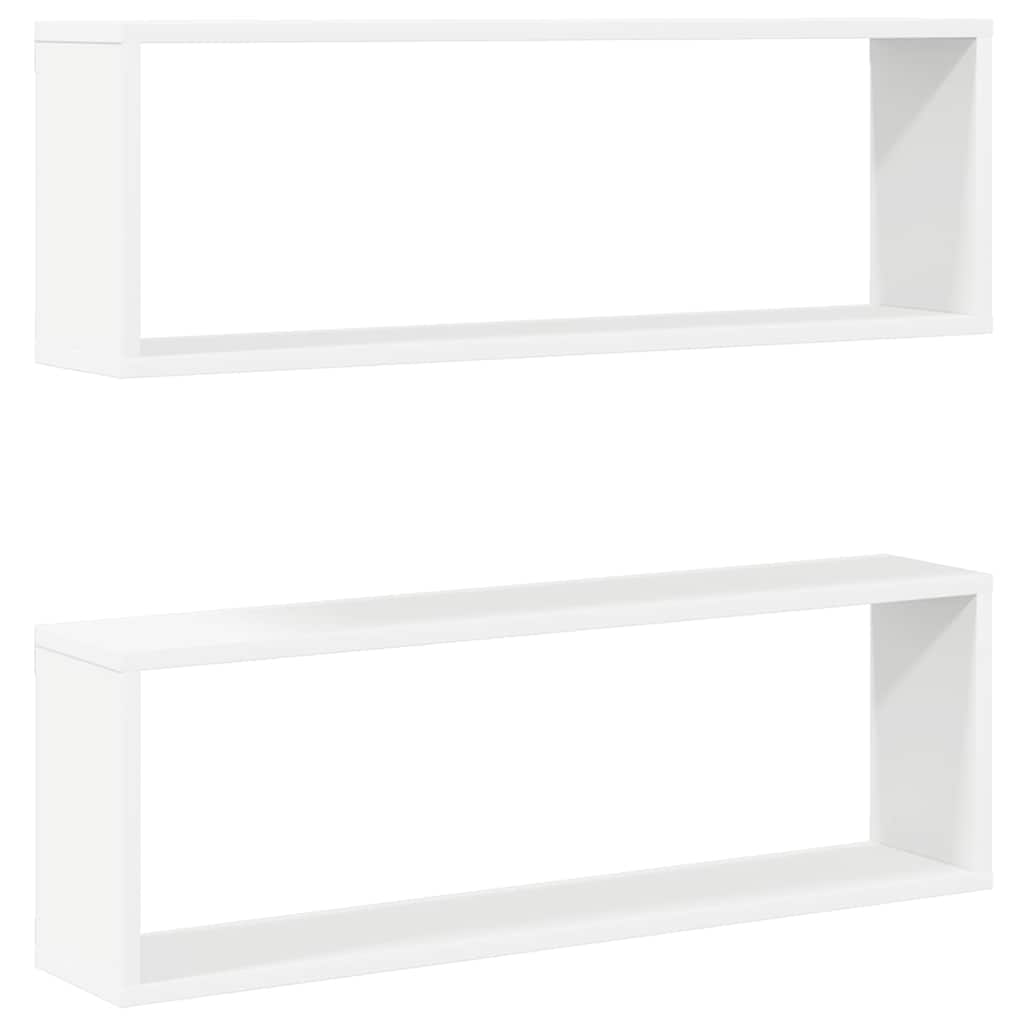 vidaXL Würfelregale 2 Stk. Weiß 80x15x26,5 cm Holzwerkstoff