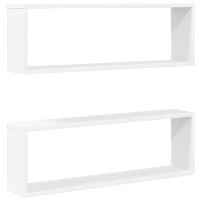 vidaXL Würfelregale 2 Stk. Weiß 80x15x26,5 cm Holzwerkstoff