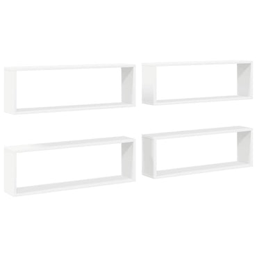 vidaXL Étagères cubes 4 pcs Blanc 80x15x26,5 cm Bois d'ingénierie