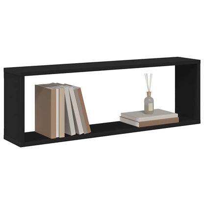 vidaXL Étagères cubes 4 pcs Noir 80x15x26,5 cm Bois d'ingénierie
