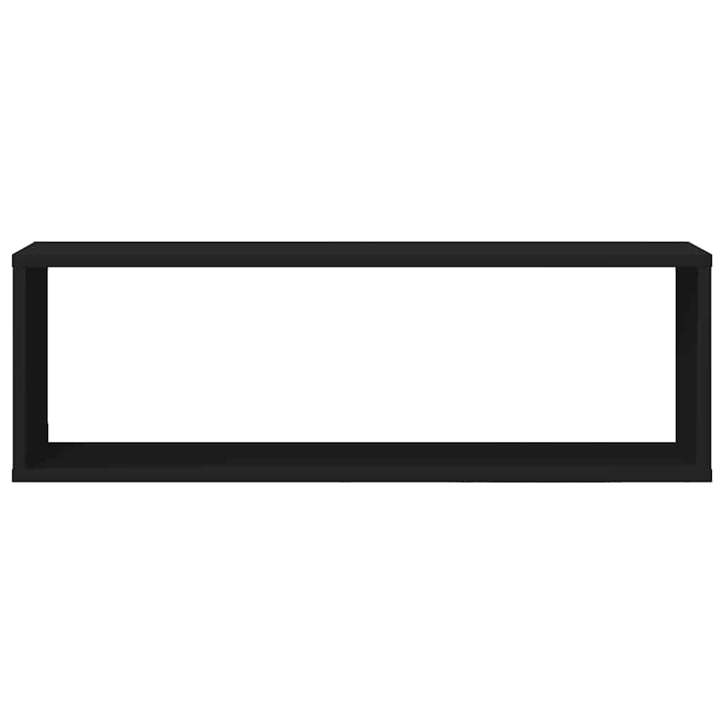 vidaXL Étagères cubes 4 pcs Noir 80x15x26,5 cm Bois d'ingénierie