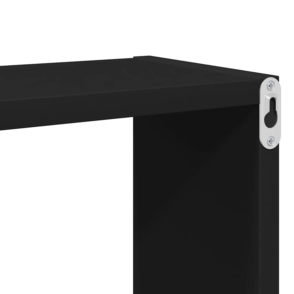 vidaXL Étagères cubes 4 pcs Noir 80x15x26,5 cm Bois d'ingénierie