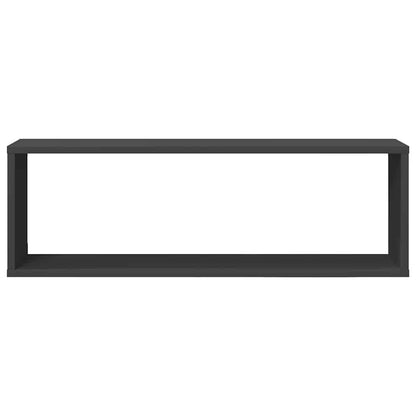 vidaXL Étagères cubes 2 pcs Gris 80x15x26,5 cm Bois d'ingénierie