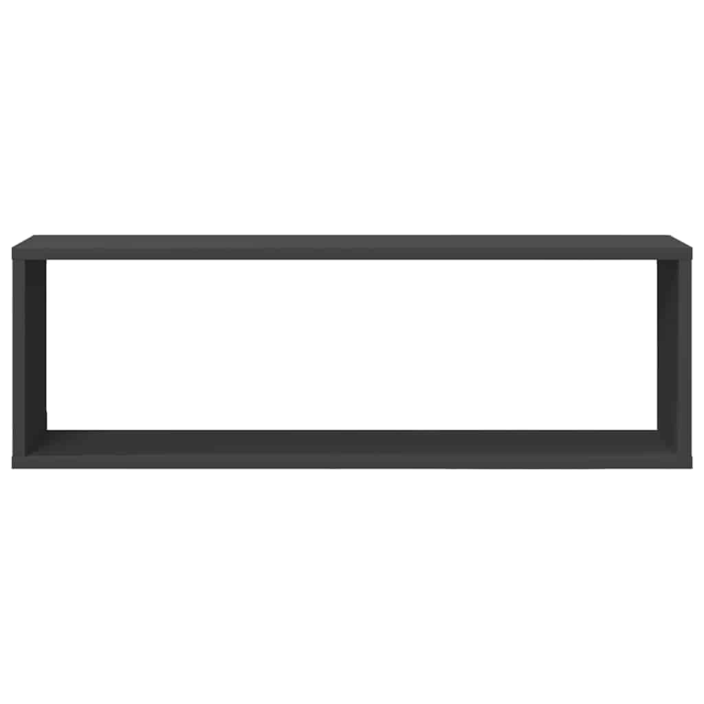 vidaXL Étagères cubes 4 pcs Gris 80x15x26,5 cm Bois d'ingénierie