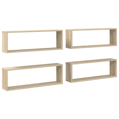 vidaXL Étagères cubes 4 pcs Chêne Sonoma 80x15x26,5 cm Bois d'ingénierie