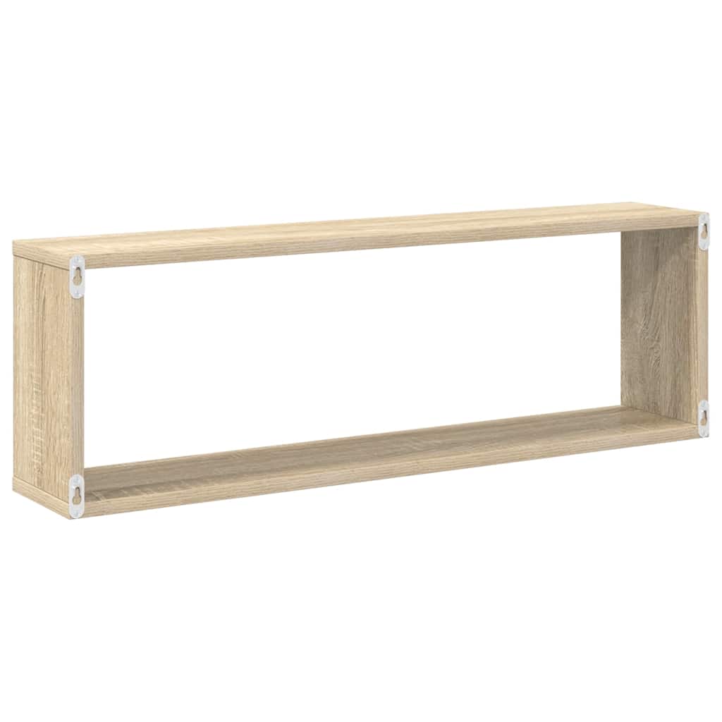 vidaXL Étagères cubes 4 pcs Chêne Sonoma 80x15x26,5 cm Bois d'ingénierie