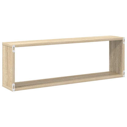 vidaXL Étagères cubes 4 pcs Chêne Sonoma 80x15x26,5 cm Bois d'ingénierie