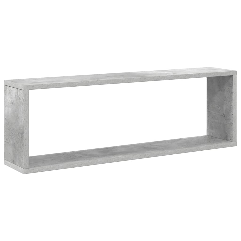 vidaXL Étagères cubes 2 pcs. gris béton 80x15x26,5 cm bois d'ingénierie