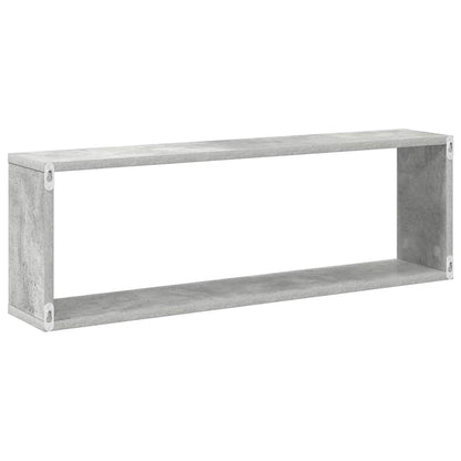 vidaXL Étagères cubes 2 pcs. gris béton 80x15x26,5 cm bois d'ingénierie