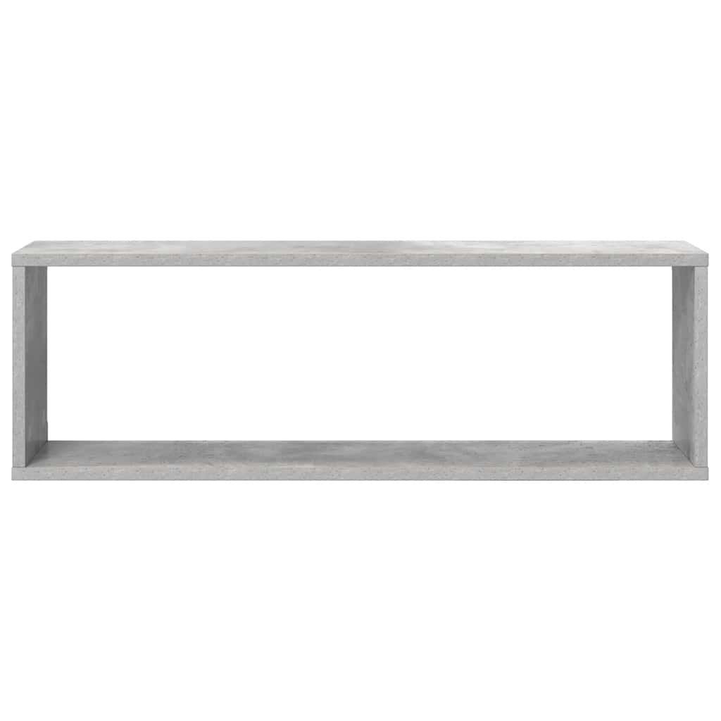 vidaXL Étagères murales cubes 4 pcs Gris béton 80x15x26,5 cm Bois d'ingénierie