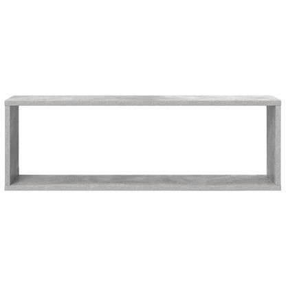 vidaXL Étagères murales cubes 4 pcs Gris béton 80x15x26,5 cm Bois d'ingénierie