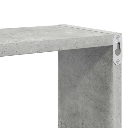 vidaXL Étagères murales cubes 4 pcs Gris béton 80x15x26,5 cm Bois d'ingénierie