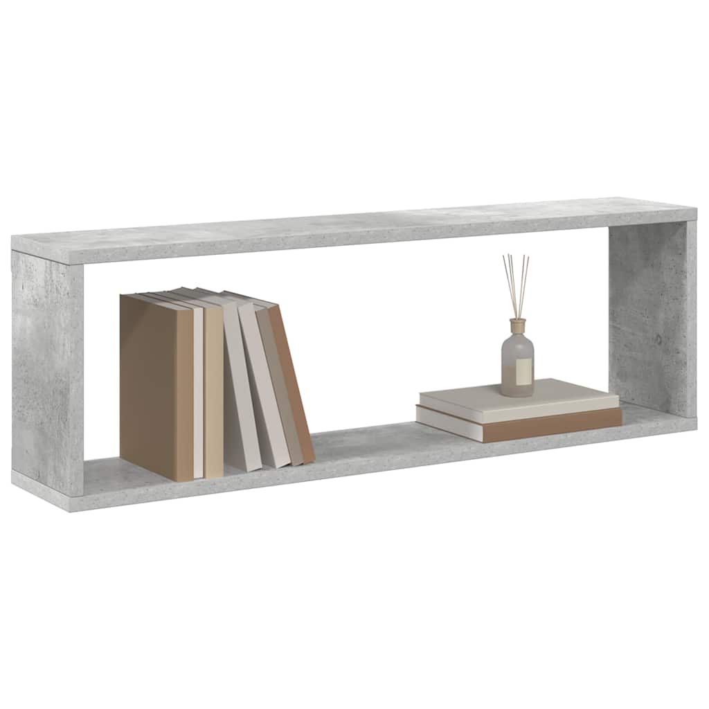 vidaXL Étagères cubes 6 pcs Gris béton 80x15x26,5 cm Bois d'ingénierie
