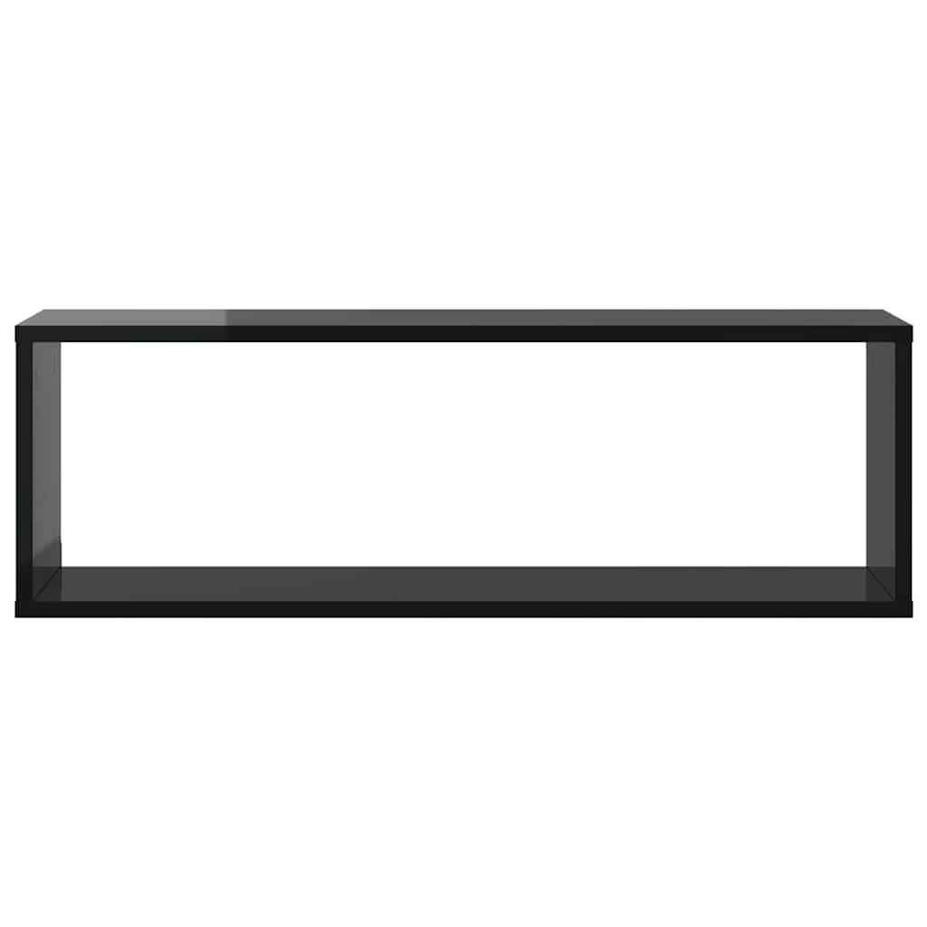 vidaXL Étagères cubes 6 pcs Noir brillant 80x15x26,5 cm Bois d'ingénierie
