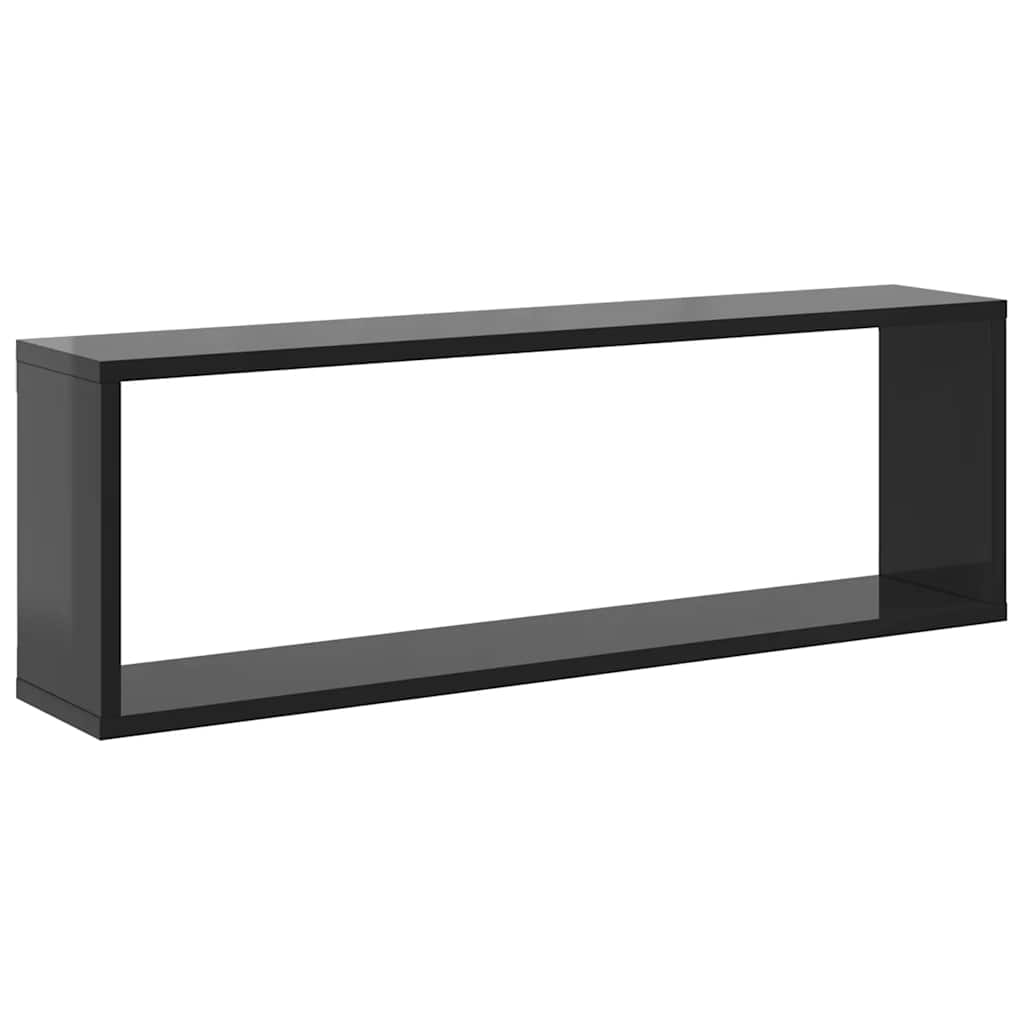 vidaXL Étagères cubes 4 pcs gris brillant 80x15x26,5 cm bois d'ingénierie