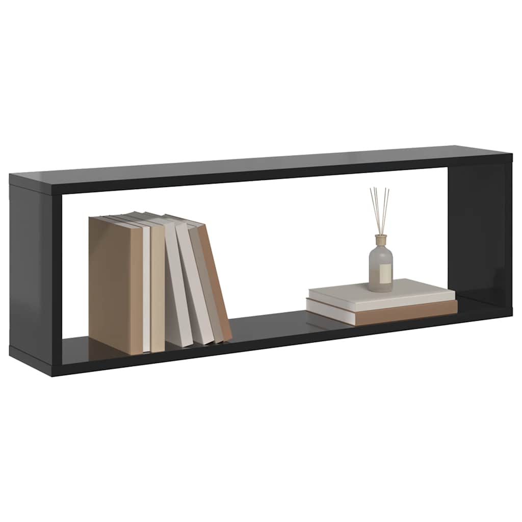 vidaXL Würfelregale 6 Stk. Hochglanz-Grau 80x15x26,5 cm Holzwerkstoff