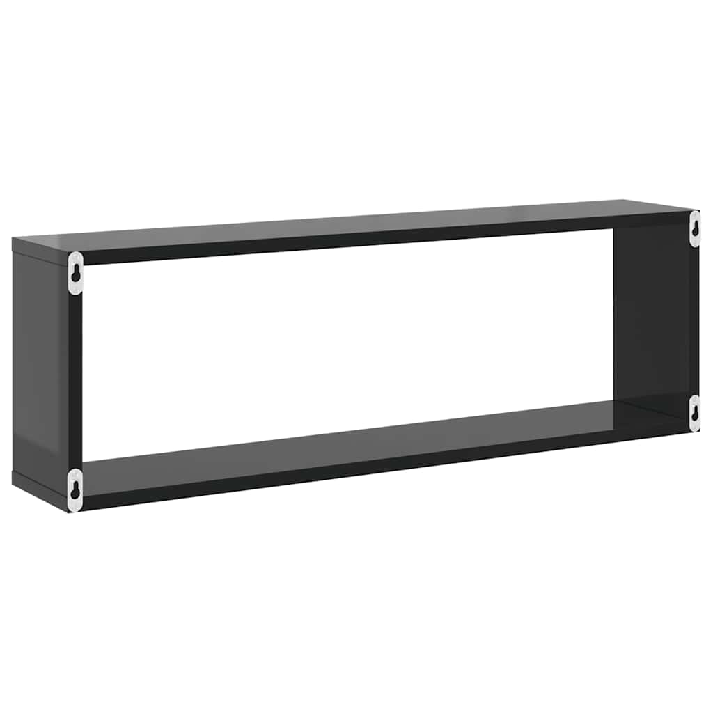 vidaXL Würfelregale 6 Stk. Hochglanz-Grau 80x15x26,5 cm Holzwerkstoff
