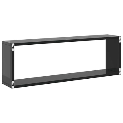 vidaXL Würfelregale 6 Stk. Hochglanz-Grau 80x15x26,5 cm Holzwerkstoff