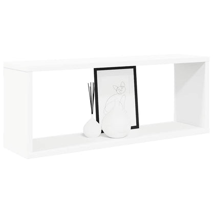 vidaXL Étagères cubes 2 pcs Blanc 60x15x23 cm Bois d'ingénierie