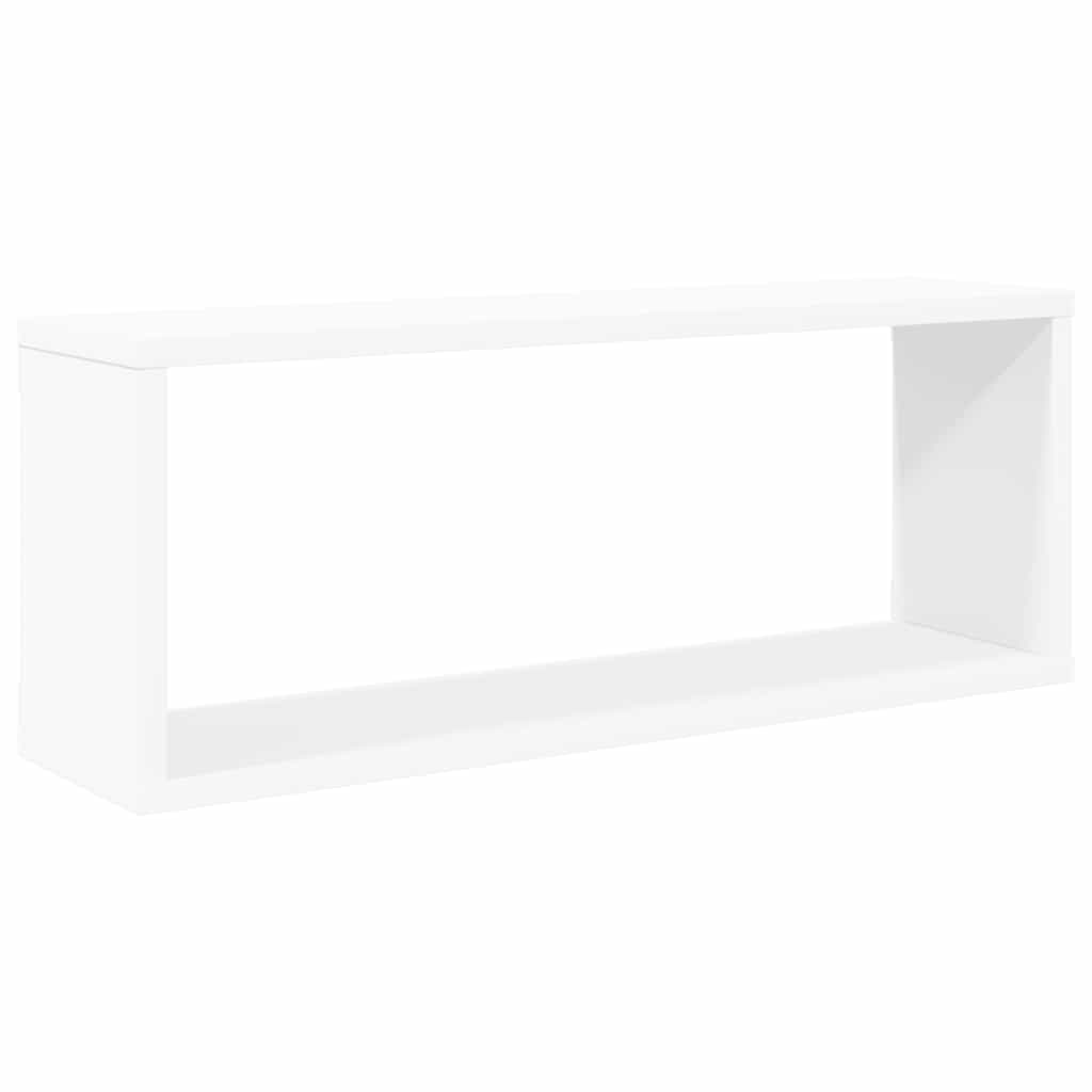 vidaXL Étagères cubes 2 pcs Blanc 60x15x23 cm Bois d'ingénierie