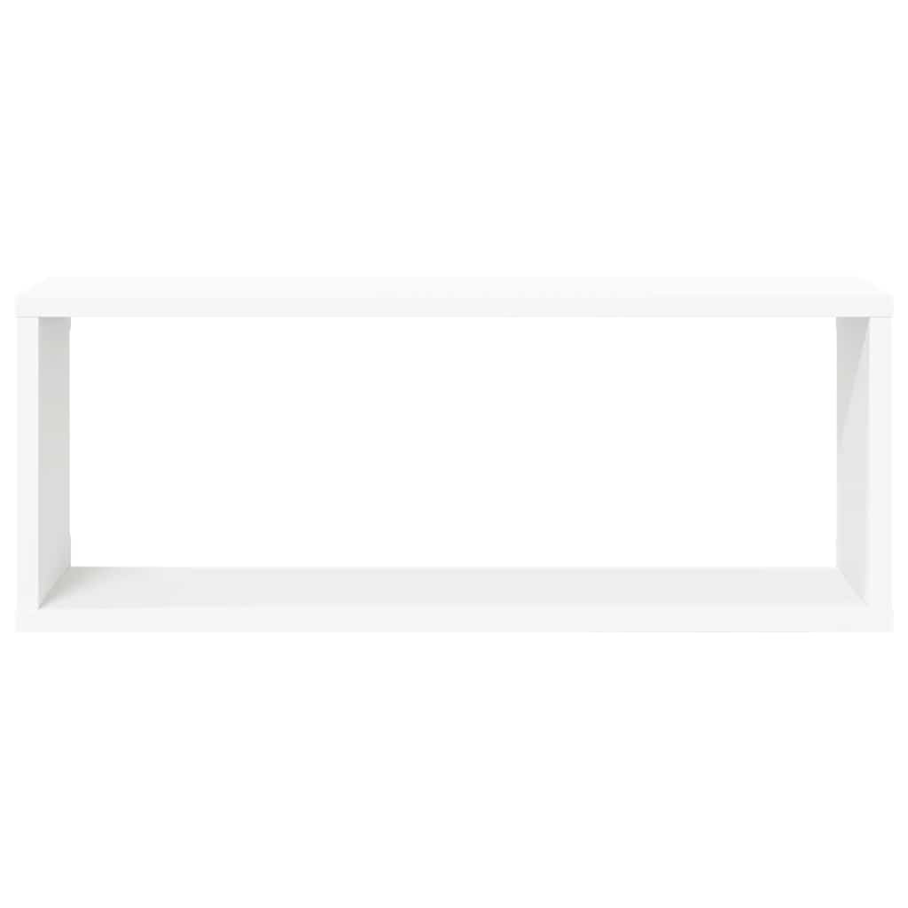 vidaXL Étagères cubes 2 pcs Blanc 60x15x23 cm Bois d'ingénierie