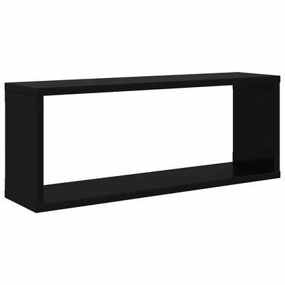 vidaXL Étagères cubes 4 pcs Noir 60x15x23 cm Bois d'ingénierie