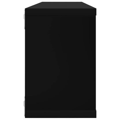 vidaXL Étagères cubes 4 pcs Noir 60x15x23 cm Bois d'ingénierie