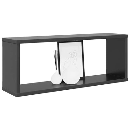 vidaXL Étagères murales cubes 6 pcs Gris 60x15x23 cm Bois d'ingénierie