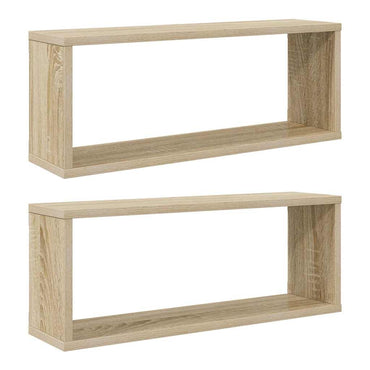 vidaXL Étagères cubes 2 pcs Chêne Sonoma 60x15x23 cm Aggloméré