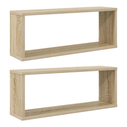 vidaXL Étagères cubes 2 pcs Chêne Sonoma 60x15x23 cm Aggloméré