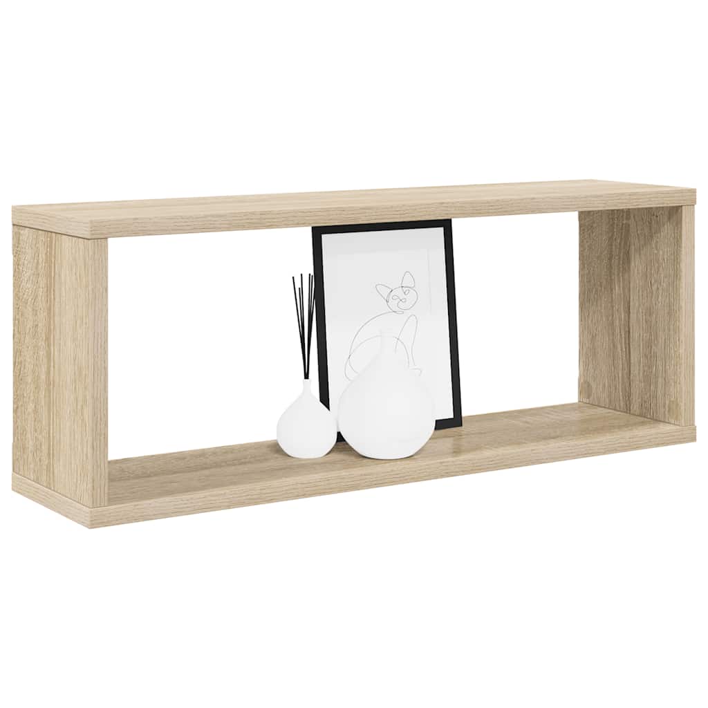 vidaXL Étagères cubes 2 pcs Chêne Sonoma 60x15x23 cm Aggloméré