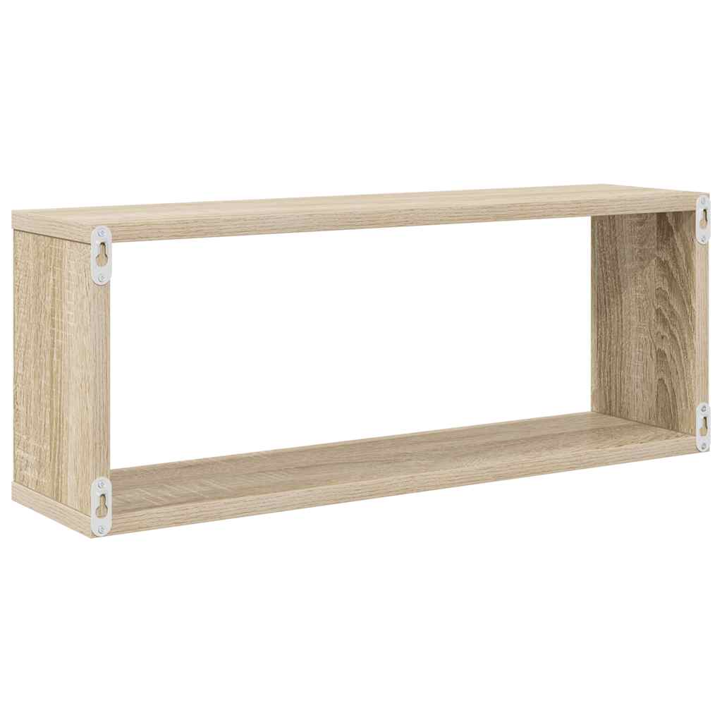 vidaXL Étagères cubes 2 pcs Chêne Sonoma 60x15x23 cm Aggloméré
