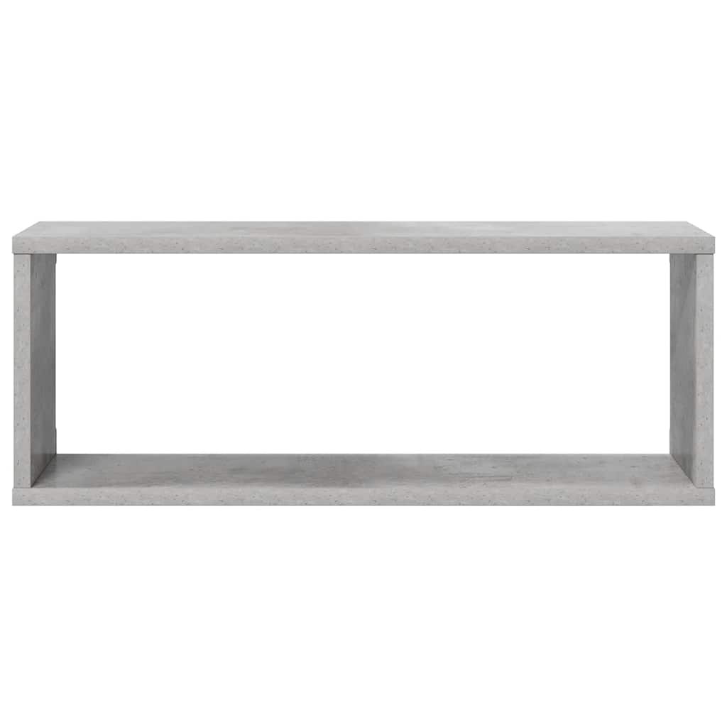 vidaXL Étagères murales cubes 2 pcs Gris béton 60x15x23 cm Bois d'ingénierie