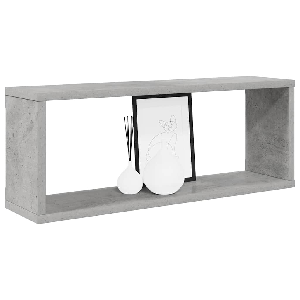 vidaXL Étagères cubes 4 pcs Gris béton 60x15x23 cm Bois d'ingénierie