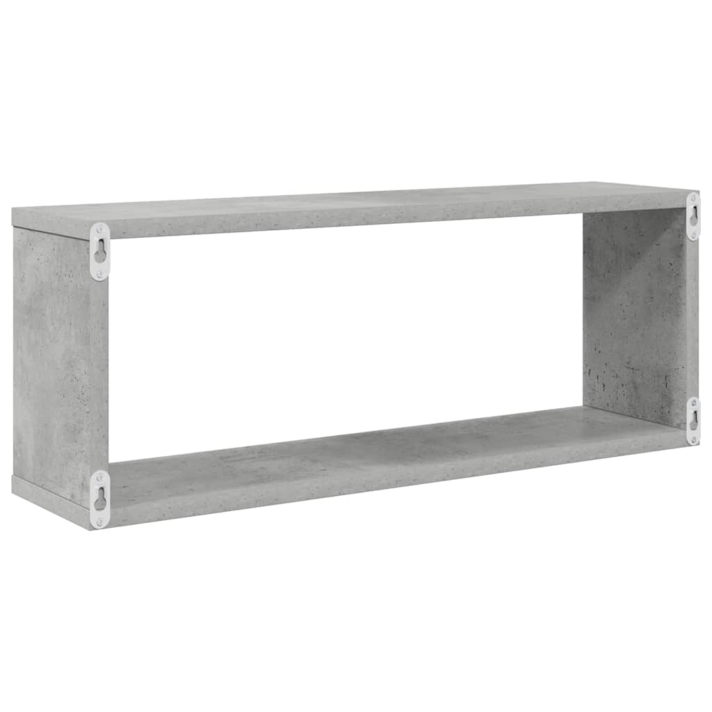 vidaXL Étagères cubes 4 pcs Gris béton 60x15x23 cm Bois d'ingénierie