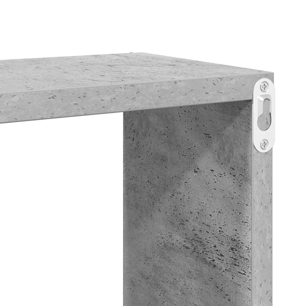 vidaXL Étagères cubes 4 pcs Gris béton 60x15x23 cm Bois d'ingénierie