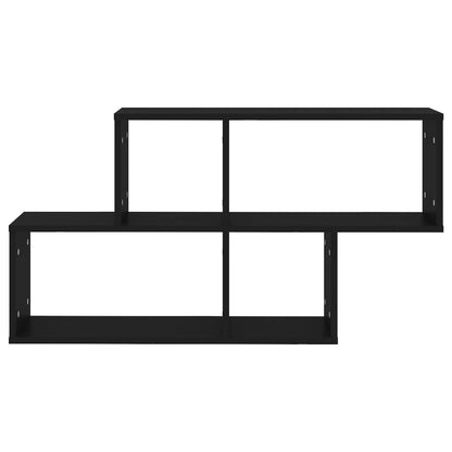 vidaXL Étagère murale noire 100x18x53 cm en bois d'ingénierie