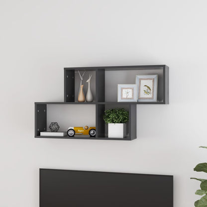 vidaXL Wandregal Grau 100x18x53 cm Holzwerkstoff