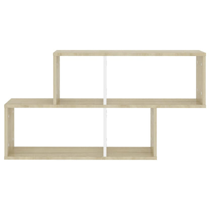 vidaXL Étagère murale Blanc et chêne Sonoma 100x18x53 cm Bois d'ingénierie